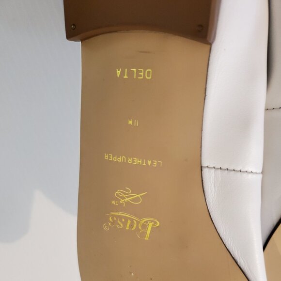 GH BASS & CO WHITE LEATHER FLATS SIZE 11M - Picture 12 of 13